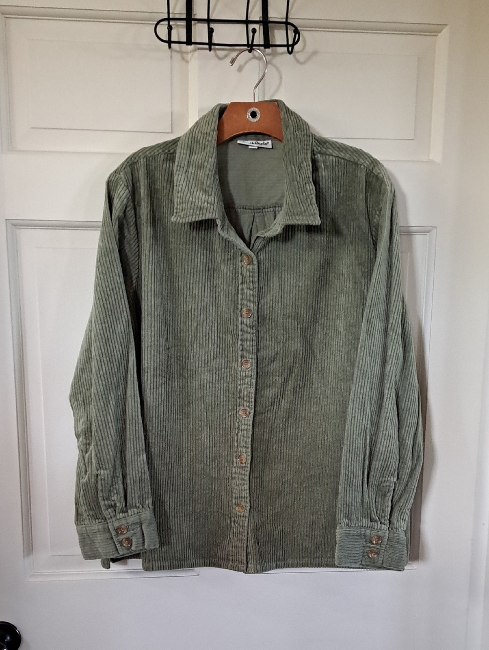 Corduroy NorthStyle 100% Cotton Button Down Shirt Sage Plus Boxy Casual Comfy
